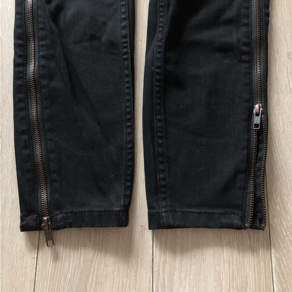 Free People Full Size Zipper Black Skinny Jeans Size 27 - Picture 5 of 13